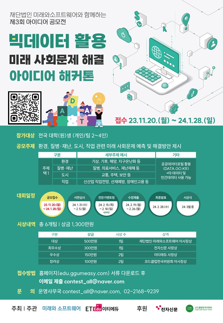 (협조공문) 미래와소프트웨어_빅데이터활용 아이디어해커톤 공모전_2.포스터.jpg